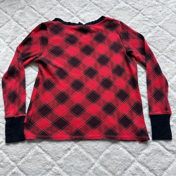 Victoria's Secret | Red and Black Long Sleeve Buffalo Check Thermal | Size Small - Picture 5 of 10